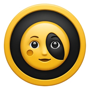 Un rond jaune foncé avec une étoiles noire au milieu sticker