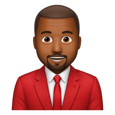 kanye west in red suit sticker