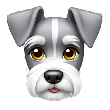 Gray and white mini schnauzer sticker