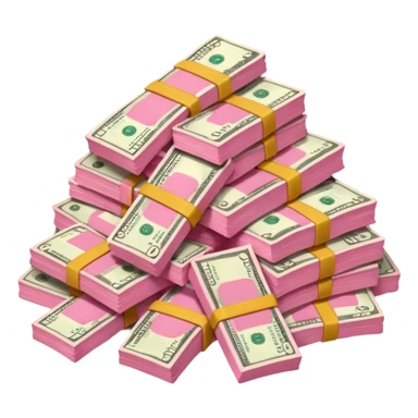 Pink money sticker