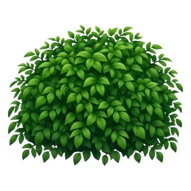 A dense bush with dark leaves and a curved organic shape. sticker