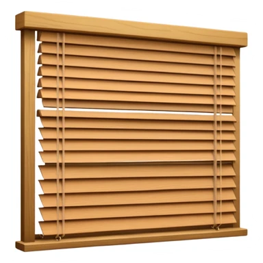 Blinds halfway opened sticker