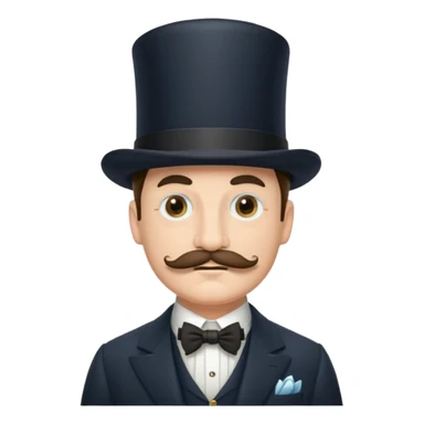 A gentleman of the high society with a moustach, a monocle, an elegant hat being super elitist sticker