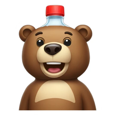 Bear bottle with vodka sticker