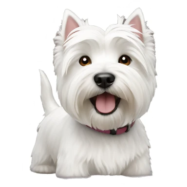 West Highland white terrier HAPPY sticker