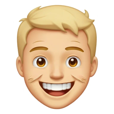 A man laughing to the point of tearing up. sticker