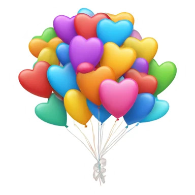 Happy birthday callout with hearts and balloons sticker