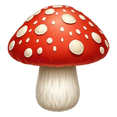 Mushrooms emoji: lion's mane, fly agaric, reisha, psylocibine (magic) mushroom sticker