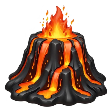 Molten lava magma hesrt sticker