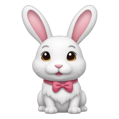 lapin qui envoi des coeurs sticker