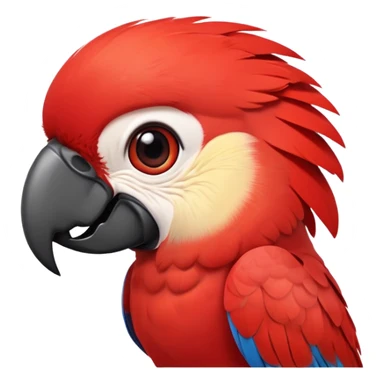 cinematic-cute-macaw-portrait-emoji,-head-tilted-playfully-and-inquisitively,-with-a-dazzling-red-plumage-and-round,-sparkling-eyes-filled-with-charm,-simplified-yet-irresistibly-adorable-features,-highly-detailed sticker