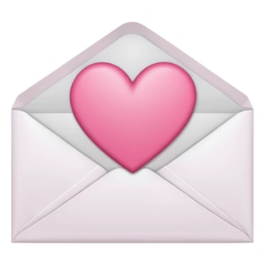A close-up photograph of a simple white paper envelope sealed with a small, pink heart, natural lighting sticker