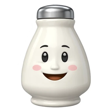 Salt shaker with a face  sticker