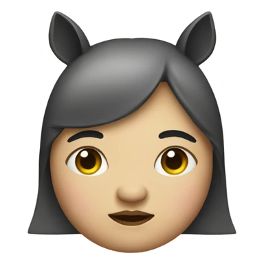 Fat lady with a horse head sticker