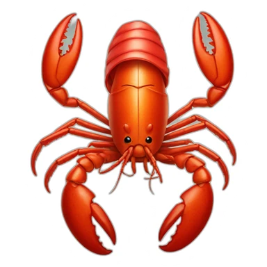 A lobster wearing a lobster hat sticker