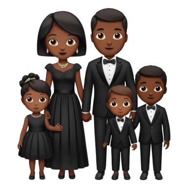 A fam of 7 mom dad big bro big sis middle sis and 2 baby we r black skin coulor and we r fine and baddies sticker