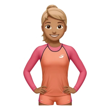 Exercícios cor roupa salmão  sticker