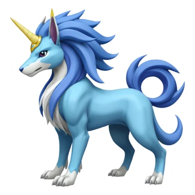 Masculine Suicune-Amaura-Manectric-Pokémon-Fakémon-Digimon-fusion sticker