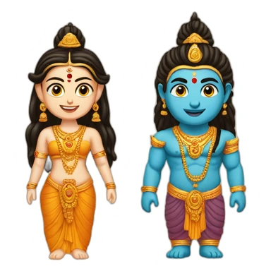 Lord shiva and Parvati sticker