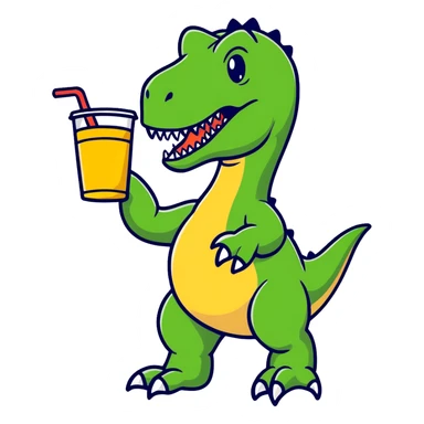 T-Rex with a redbull sticker