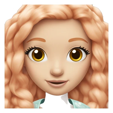 Pale beautiful Barbie fairy ginger sticker