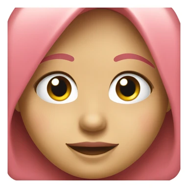 Regular emoji face girl sticker