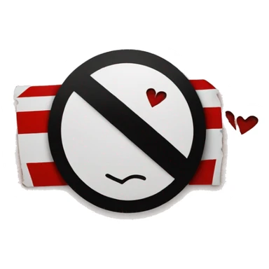 No entry sign with broken heart  sticker