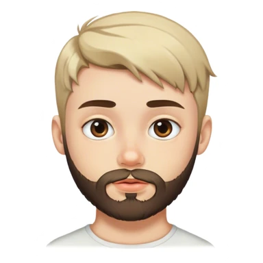 beard hair shaved boy with beard and with lip piercing sticker