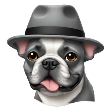Gray French bulldog in a kippa sticker