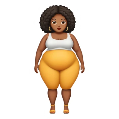 femme noir avec des groose jambes et un gros ventre sticker