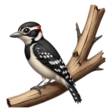 downy woodpecker sticker