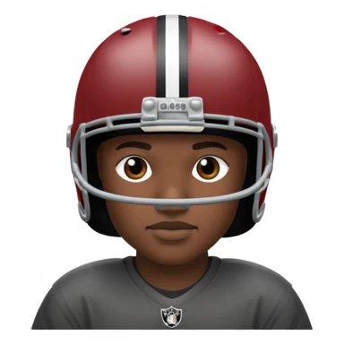 Wearing an Oakland raider helmet  sticker