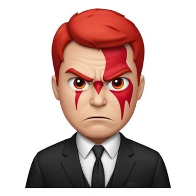 very angry male boss in suit sticker