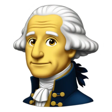 George Washington in simpson style sticker