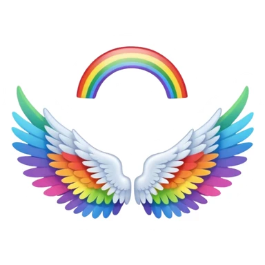 Simple tiny rainbow angel wings. Simple cute small left and right rainbow angel wings. Only wings. sticker