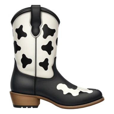 cow print boots sticker