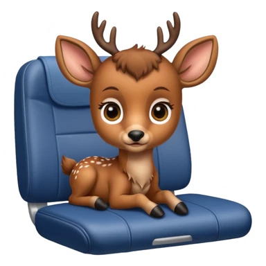 Baby deer on airplane sticker