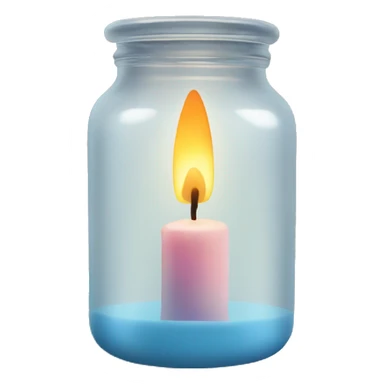 Candle in jar sticker