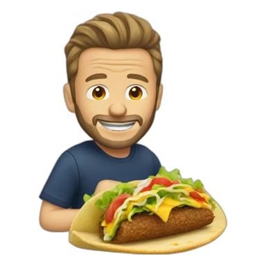 David beckham eating a taco sticker