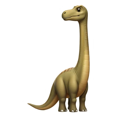 Cinematic Noble Brachiosaurus Portrait Emoji, Poised and majestic, with a towering, elongated neck stretching gracefully from a robust, column-like body, a small, gentle head with curious eyes, and subtle, textured skin in earthy tones, Simplified yet sharply defined features, highly detailed, glowing with a soft, golden radiance, high shine, intelligent and serene, stylized with an air of prehistoric grandeur, focused and calm, soft glowing outline, capturing the essence of a watchful and confident Brachiosaurus that appears ready to gracefully emerge from the screen with effortless power! sticker