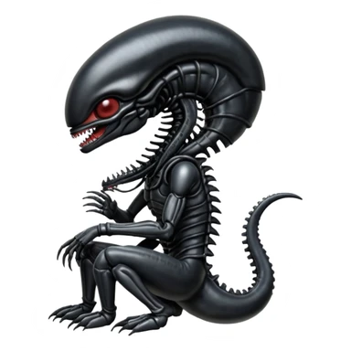 baby xenomorph from movie alien sticker