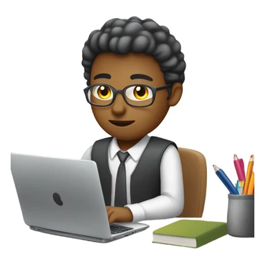 Working at my desk remotely from home sticker