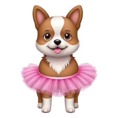 Dog in a pink tutu sticker