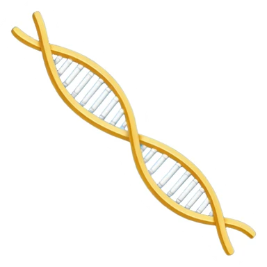 con of a single-stranded mRNA shaped as a half-helix; simple curved ribbon with small ticks for bases; balanced symmetry; flat vector, high contrast, transparent background, no text; suitable for app icon or presentation. sticker