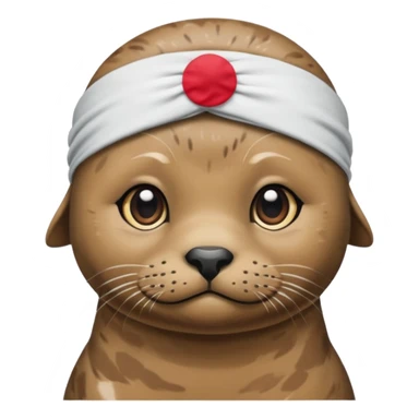 seal with japan headband  sticker