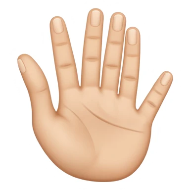 Create hand gesture with three fingers shaped downward in the shape of a letter M sticker