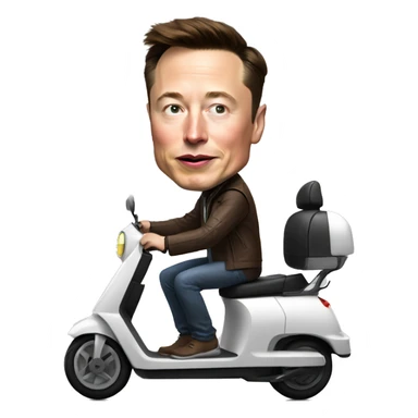Elon musk on the electro scooter sticker