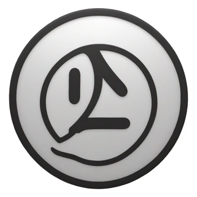 A full black colour round circle, in it a letter 's' in white colour and a latter 'x' in red colour in English language  sticker