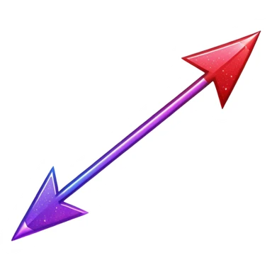 color gradient between red and purple glitter arrow left sticker