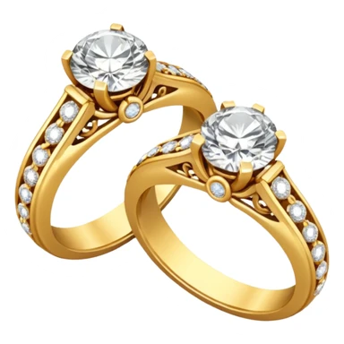 two ndian engagements rings next to each other sticker